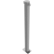 Barrier posts | Steel tube  76 x 2,6 mm | stationary, to be fixed by plugs | hot-dip galvanized | with 2 eyelets
